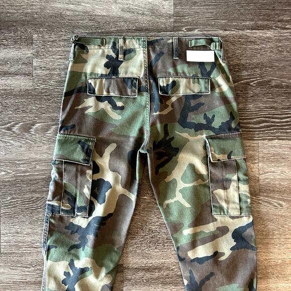 NWOT RE/DONE Originals Cargo Pants Camo Size 27 Green Military Utility Pockets - Picture 8 of 16